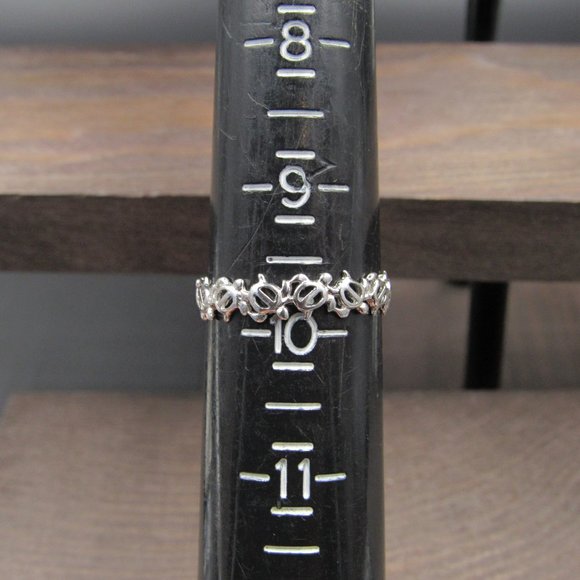 Size 9.75 Sterling Silver Tiny Turtles Band Ring - Picture 5 of 7